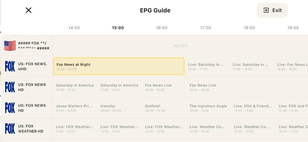 TV EPG Full Guide